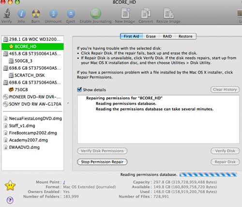 Starting with 10.2 Jaguar, Mac OS X features a Repair Permissions routine located in Hard Drive> Applications> Utilities> Disk Utility> First Aid.