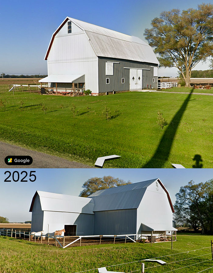 106 year old historic barn in Delphos Ohio, Defiance Trail, Auglaize River