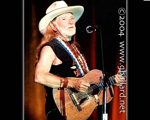 WILLIE NELSON WITH FAMOUS GUITAR