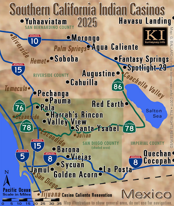 TRIBAL CASINOS MAP